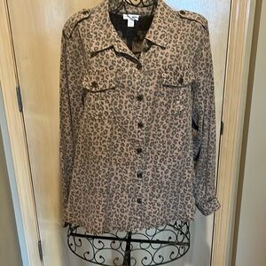 Long sleeve animal print shirt